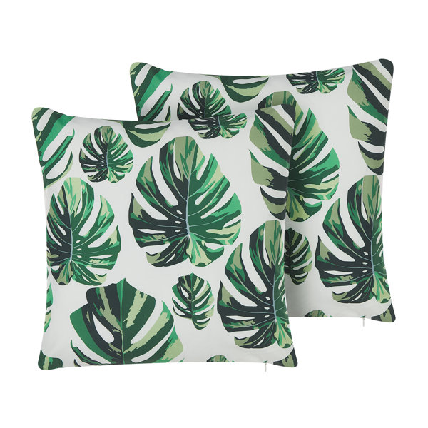 Sansibar Kissen 2er-Set – 45x45 Cm, 100% Baumwolle, Mit Verdecktem Reißverschluss, Mint/Weiß